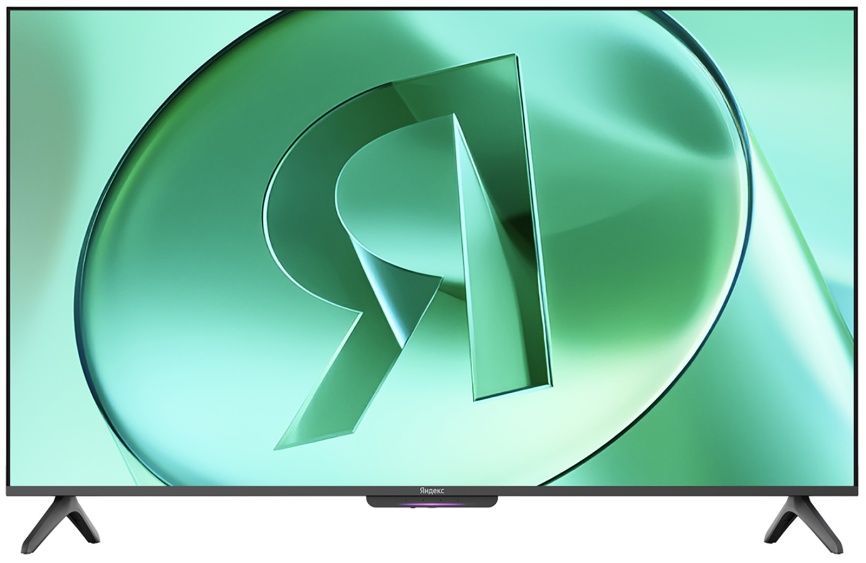 Телевизор Яндекс ТВ Станция Бейсик с Алисой, 50 дюймов, 4K Ultra HD, смарт ТВ, YаOS, черный фото 1