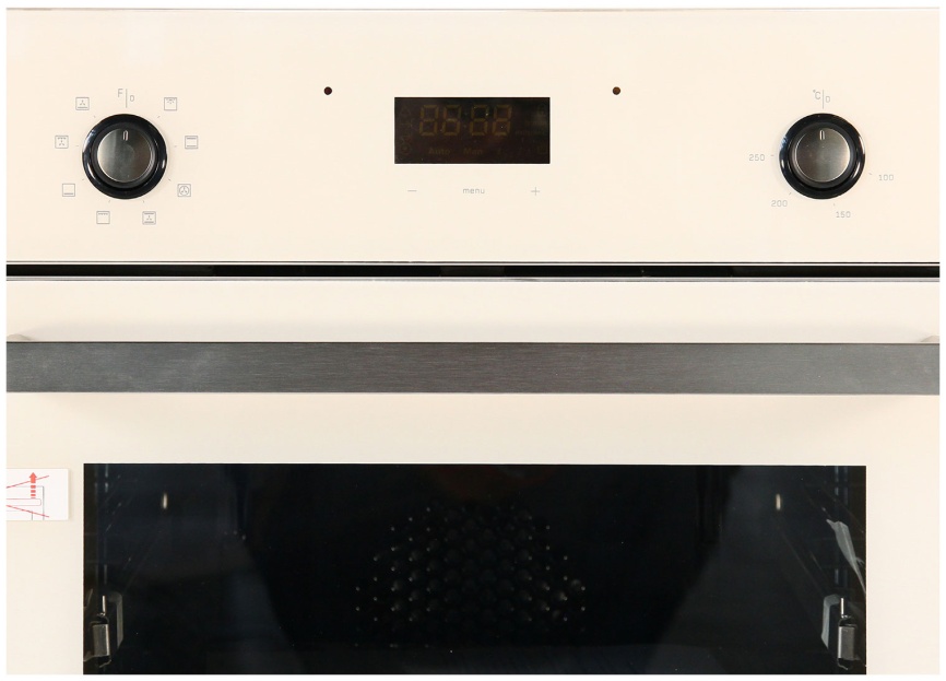 Электрический духовой шкаф De luxe 6009.05эшв-068 59 см, 64 л гриль конвекция, бежевый фото 3