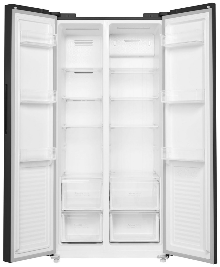 Холодильник Side-by-Side Maunfeld MFF177NFSE No frost, серый металлик фото 6