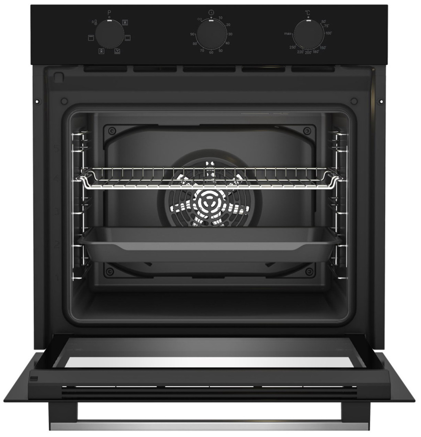 Электрический духовой шкаф Indesit IFE 3634 BL 59 см, 72 л, гриль и конвекция, черный фото 2