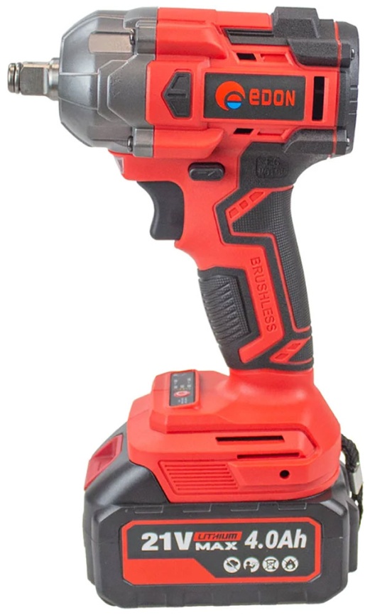 Гайковерт ударный аккумуляторный Edon UAW-21/300CBL фото 3