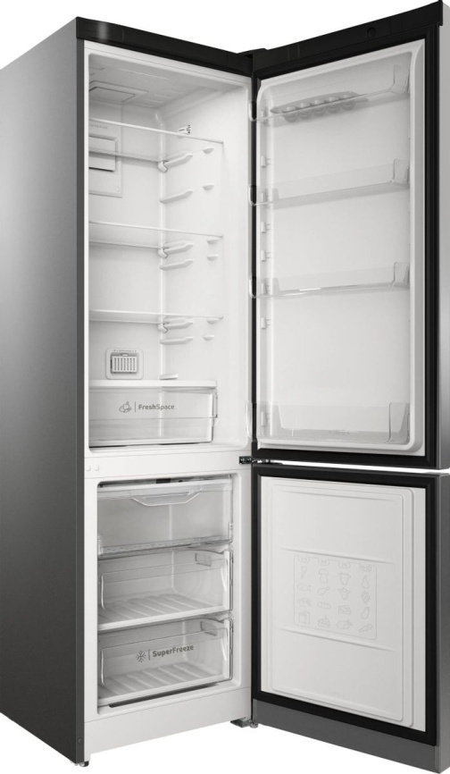 Двухкамерный холодильник Indesit ITS 5200 NG No frost, темно-серый фото 3