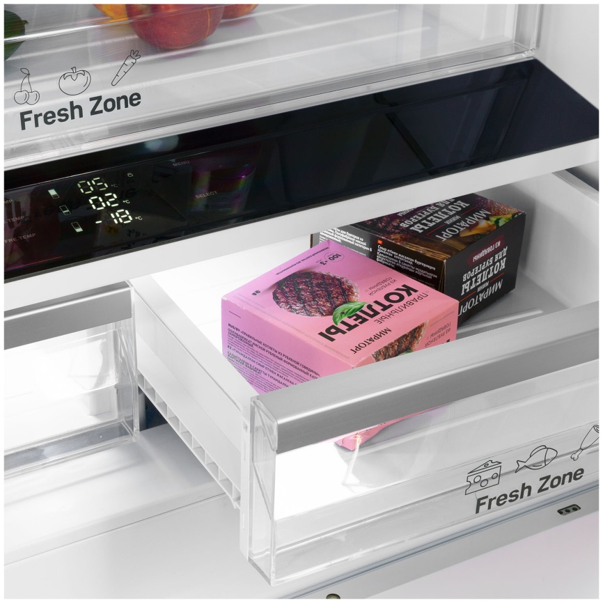 Встраиваемый многокамерный холодильник Maunfeld MBF212NFW2 No frost, белый фото 10