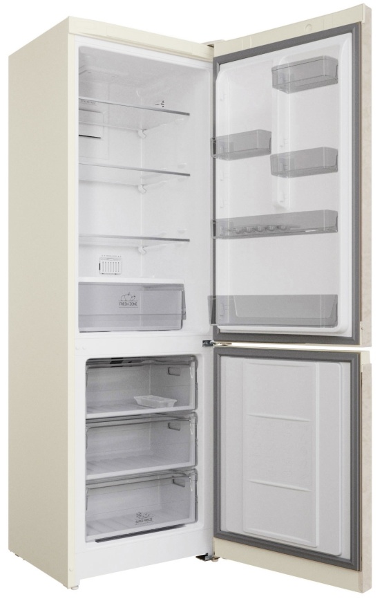 Двухкамерный холодильник Hotpoint HT 5180 AB No frost, бежевый фото 3