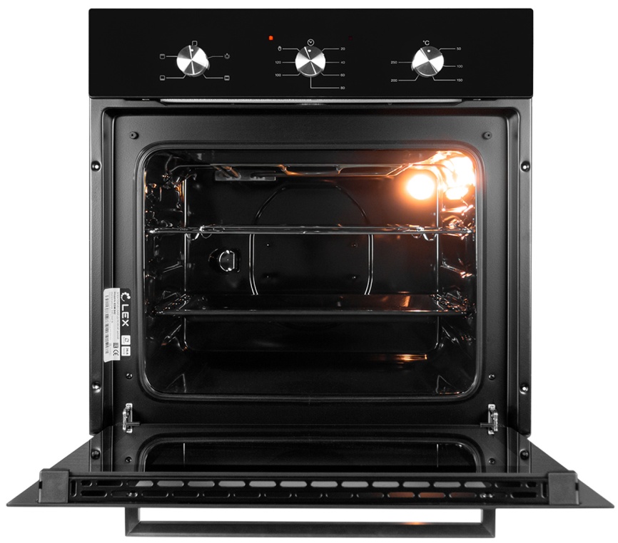 Электрический духовой шкаф LEX EDM 042 BL 59 см, 62 л, гриль, черный фото 2