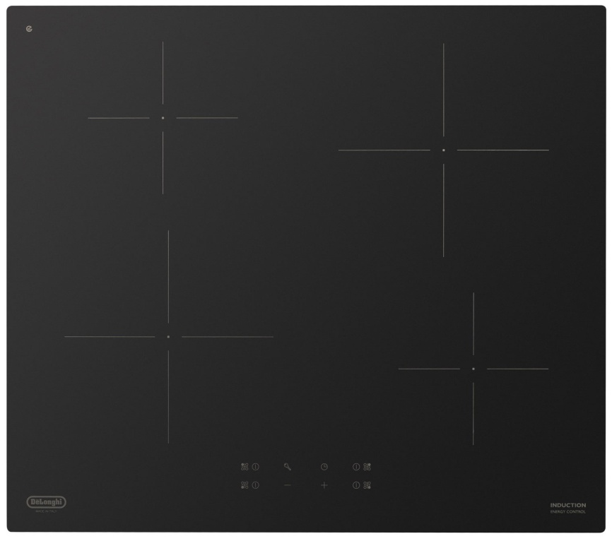 Электрическая варочная панель De’Longhi PIN 62 RUS 60 см, 4 конфорки стеклокерамика, черный фото 1