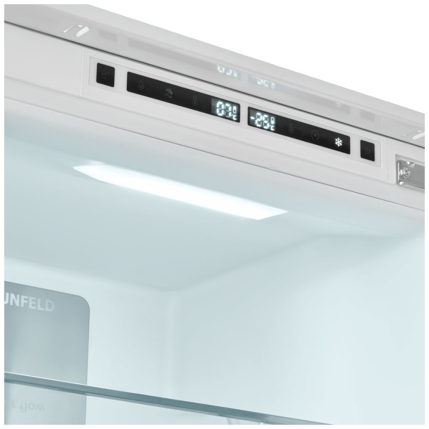 Встраиваемый двухкамерный холодильник Maunfeld MBF177NFWHGR Inverter No frost, белый фото 7