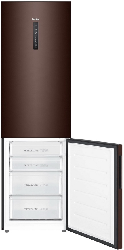 Двухкамерный холодильник Haier C4F740CLBGU1 No frost, коричневый фото 5