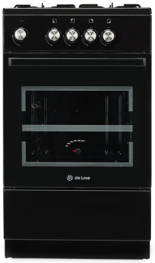 Газовая плита De luxe 5040.48г (щ)-011 50 см, 43 л, 4 конфорки, черный фото 2