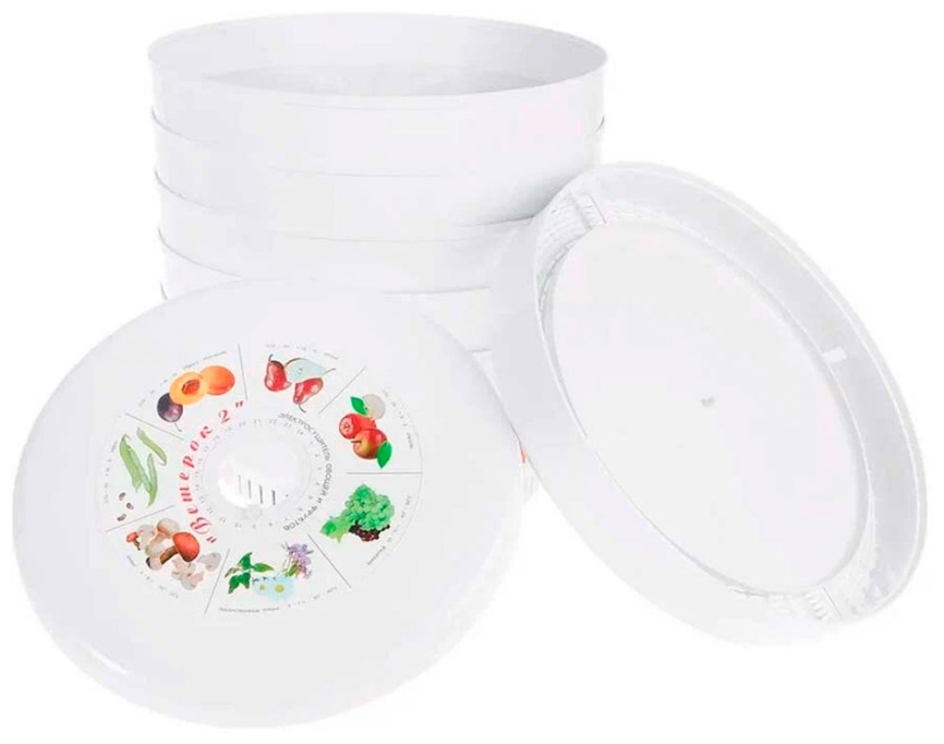 Сушилка для овощей и фруктов Ветерок 2У (6 поддонов, белый) фото 2