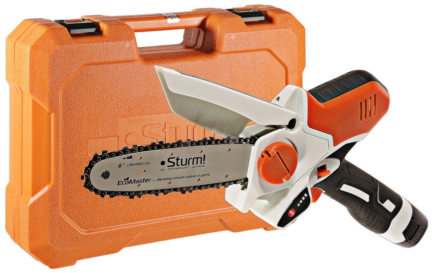 Пила цепная аккумуляторная Sturm! CSC1804, 2 аккумулятора, зарядное устройство, кейс фото 13