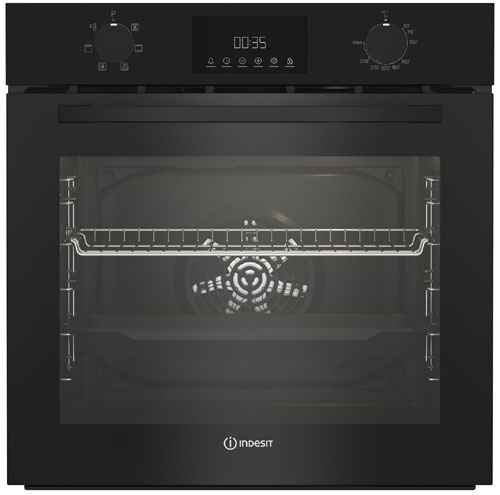 Электрический духовой шкаф Indesit IBFTE 2434 BL, таймер, черный фото 1