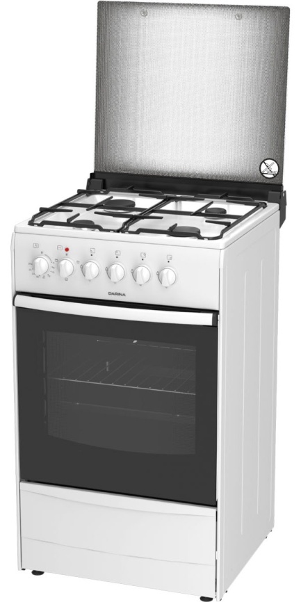 Комбинированная плита Darina 1B KM 441 301 W 50 см, 50 л, 4 конфорки, белый фото 1