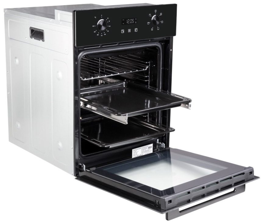 Электрический духовой шкаф Zigmund & Shtain E 145 B 45 см, 50 л, гриль и конвекция, черный фото 3