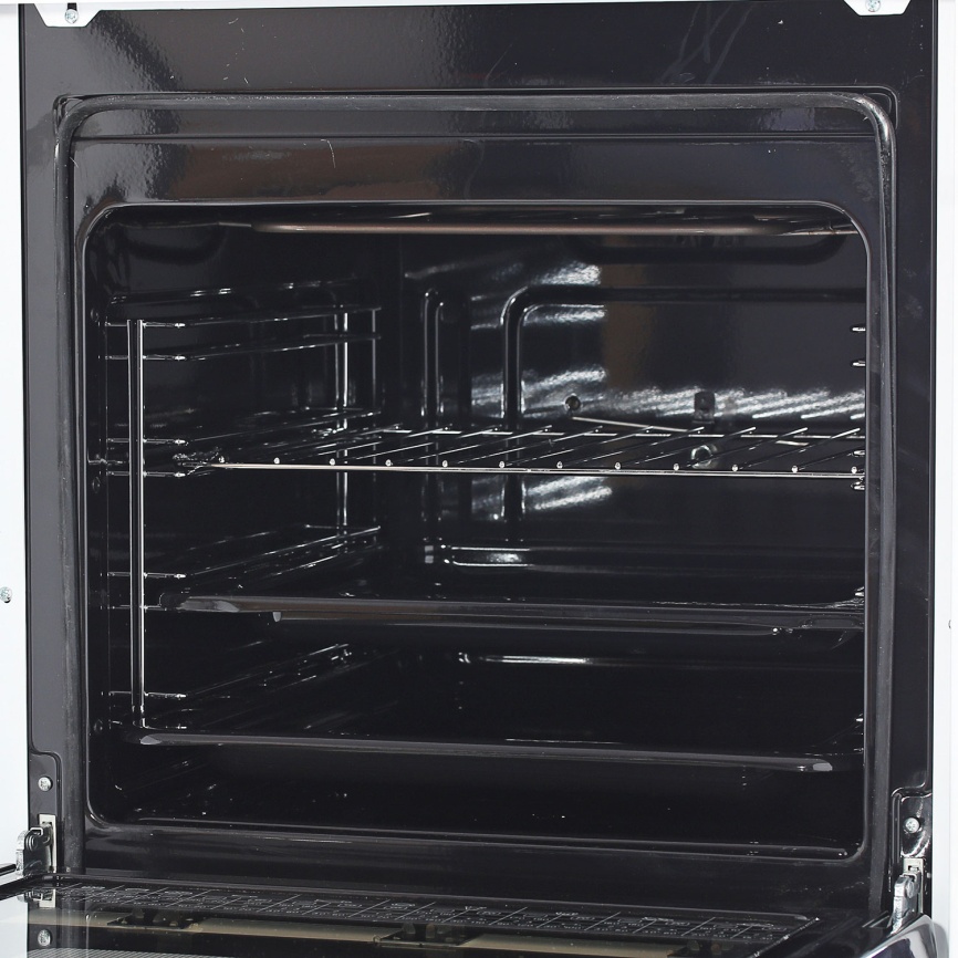 Комбинированная плита De luxe 506040.00 гэ 50 см, 54 л, 4 конфорки, белый фото 5