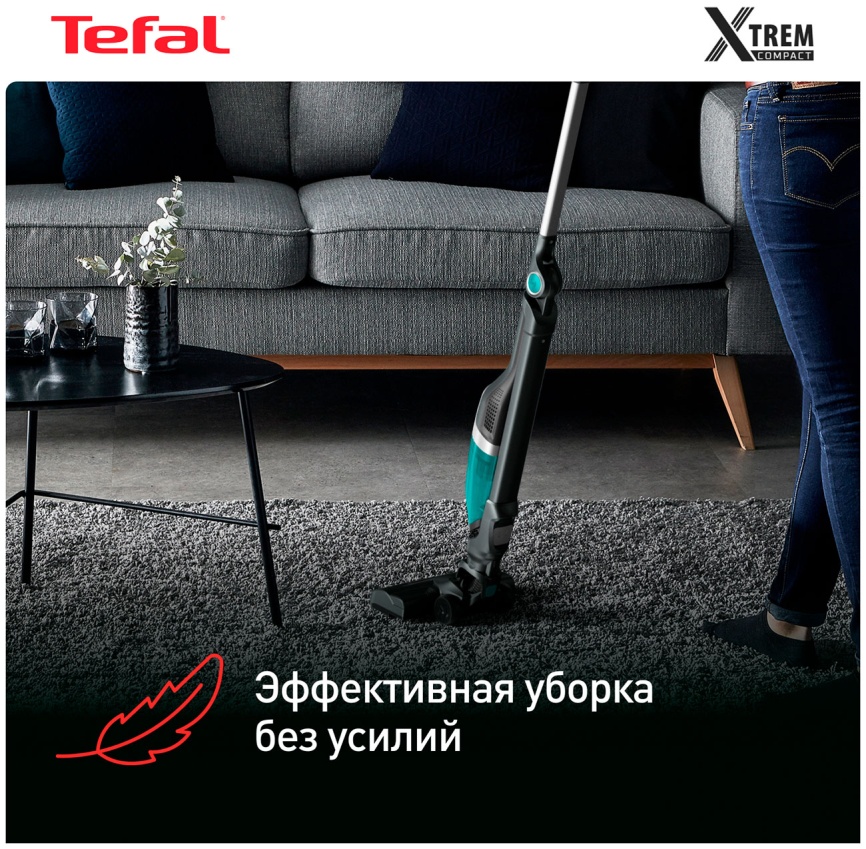 Беспроводной вертикальный пылесос Tefal Xtrem Compact Essential 2 в 1 (TY1239WO) фото 7