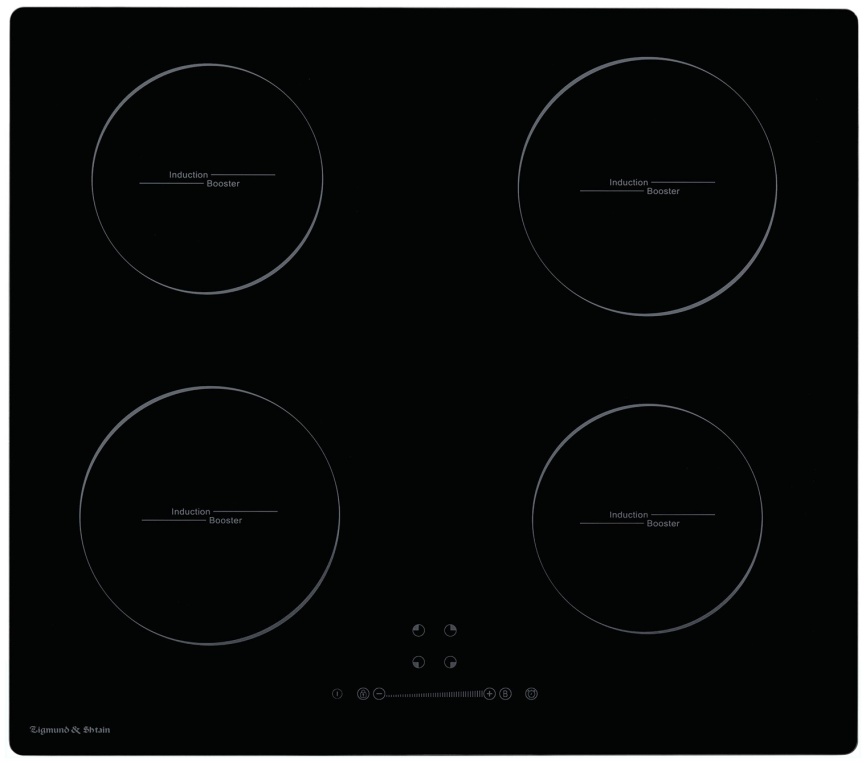 Электрическая варочная панель Zigmund & Shtain CI 35.6 B 59 см, 4 конфорки стеклокерамика, черный фото 1
