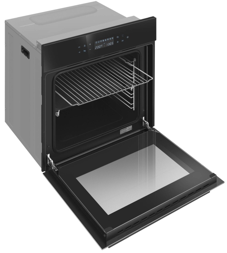 Электрический духовой шкаф Meferi MEO6010BK MATT ULTRA 59 см, 65 л, гриль и конвекция, черный матовый фото 8