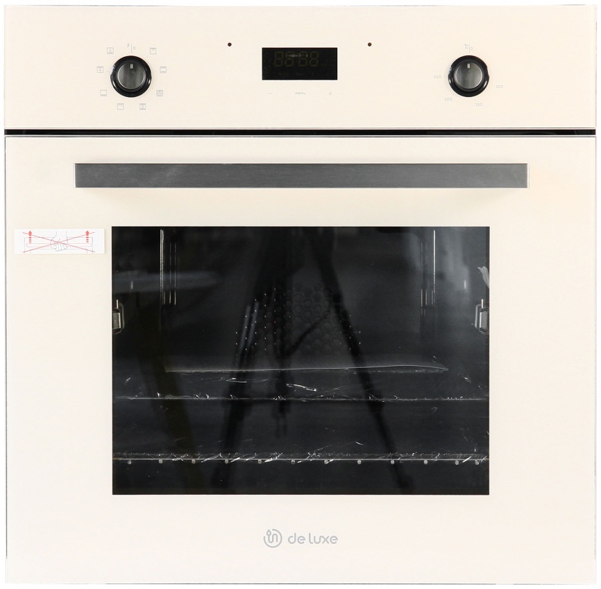 Электрический духовой шкаф De luxe 6009.05эшв-068 59 см, 64 л гриль конвекция, бежевый фото 1