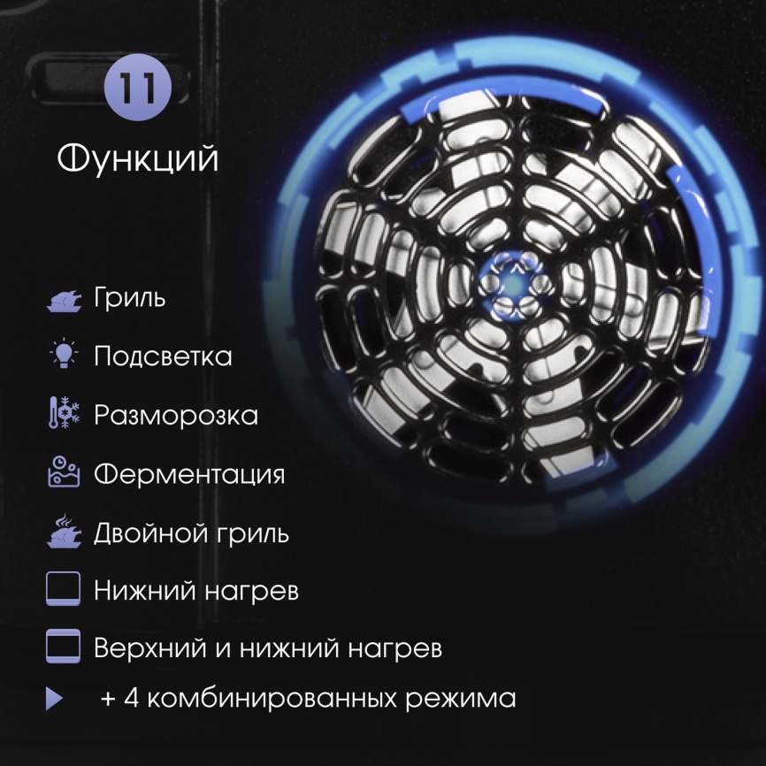 Электрический духовой шкаф Zigmund & Shtain E 168 W 59 см, 73 л гриль конвекция, белый фото 9