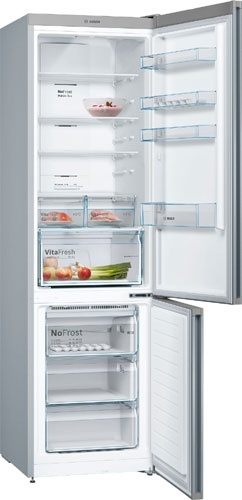 Двухкамерный холодильник Bosch KGN39XI30U No frost, серебристый фото 3
