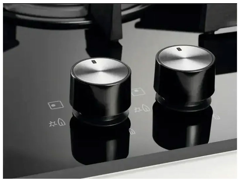 Газовая варочная панель Electrolux KGG6456K 59 см, 4 конфорки, черный фото 4