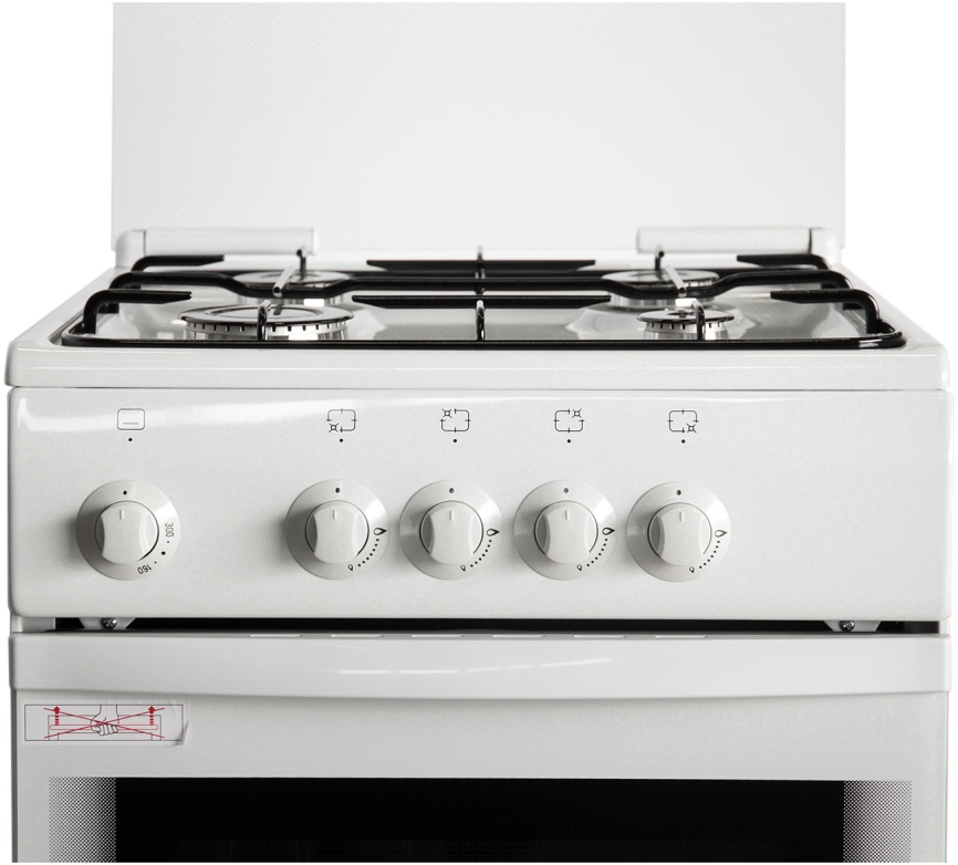 Газовая плита De luxe 5040.37 г к 50 см, 43 л, 4 конфорки, белый фото 3