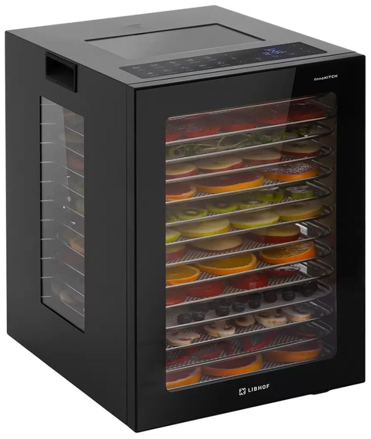 Дегидратор Libhof FDA-14 для овощей и фруктов 850 Вт, 35 л, 14 поддонов, черный фото 1