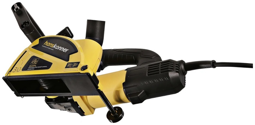 Штроборез Hanskonner HAG9125S, 125мм, 1600Вт, 8000об/мин, РАСКЛАДНОЙ КОЖУХ, конст. эл-ка, кейс фото 6