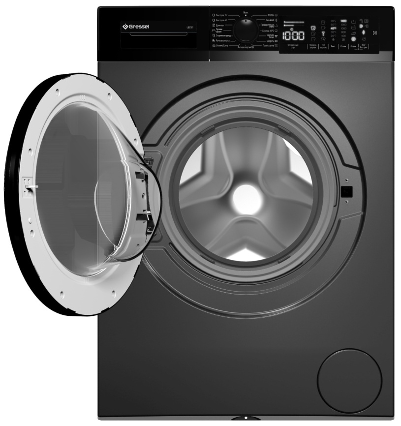 Стиральная машина Gressel Стиральная машина Gressel UBC101 автомат, 10 кг, 1400 об/мин, черный фото 4