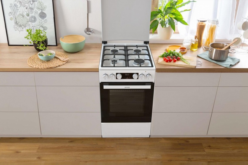 Комбинированная плита Gorenje GK5C42WF-B 4 конфорки, белый фото 13