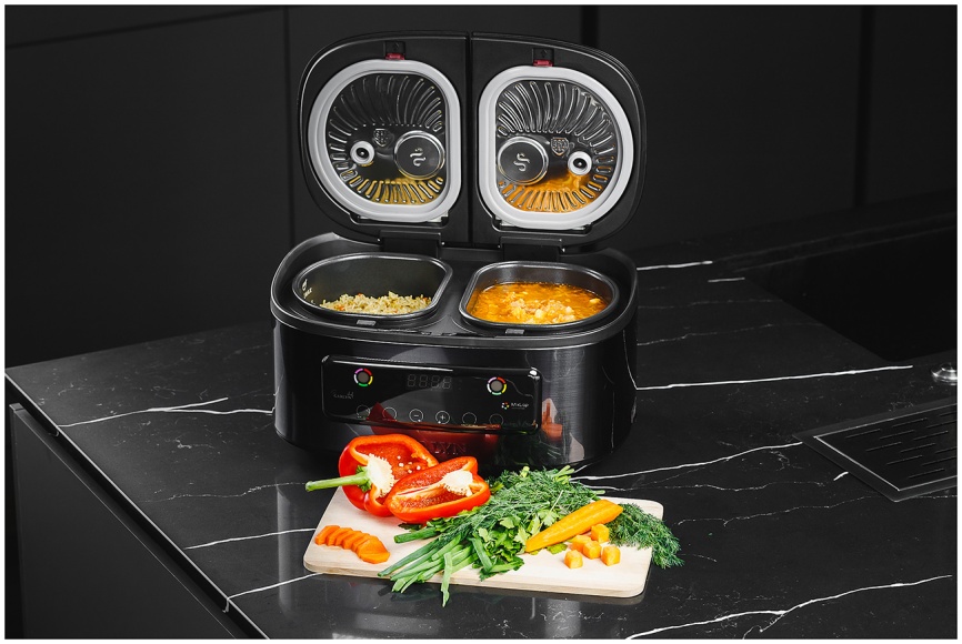 Мультиварка Garlyn MR-Duo 10, две чаши, 14 программ, отсрочка старта, черный фото 9