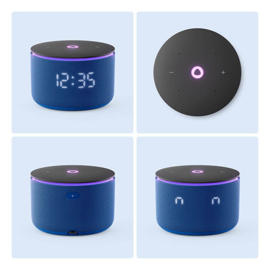 Умная колонка Яндекс Станция Мини 3 Про с Алисой, Zigbee, 18Вт, синий фото 3