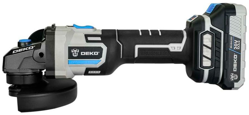 Углошлифовальная машина бесщеточная Deko DKAG20, 20В, 1*3.0Ач 063-4026 фото 2
